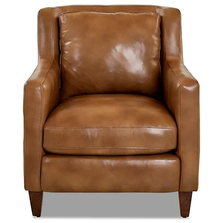 Contemporary Accent Chair with Angled Arms